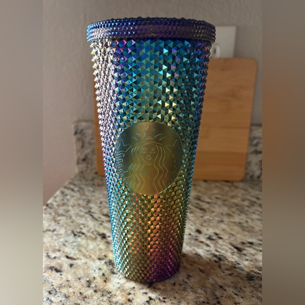 Starbucks Oil Slick Rainbow Halloween 2023 Iridescent Tumbler 24oz.